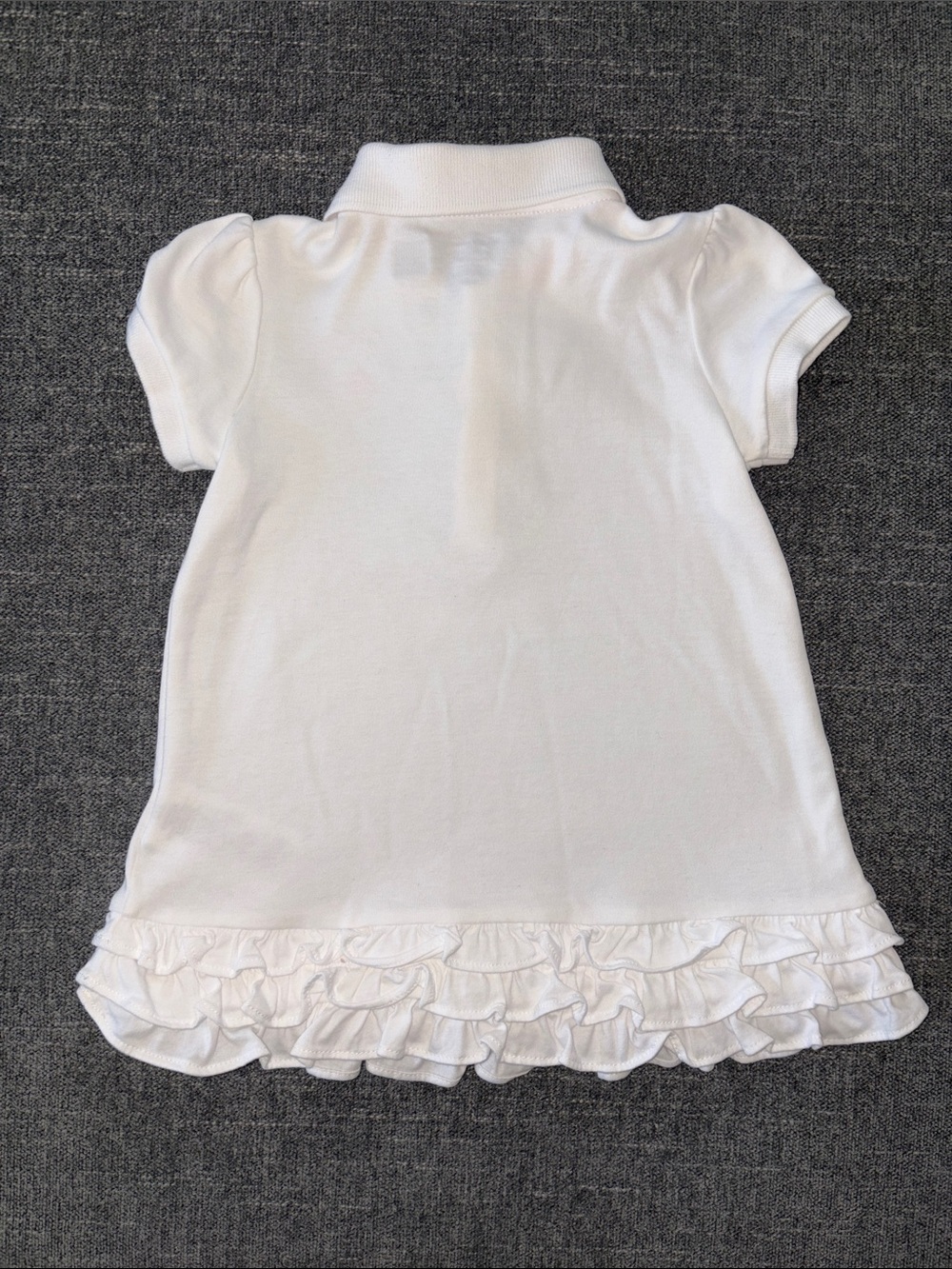 Ralph Lauren White Polo Ruffle Dress with Pink Pony Embroidery - Picture 5 of 5